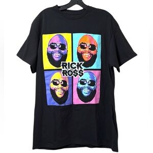 Philcos Rick Ross Pop Art Cotton Graphic T-Shirt Size Large